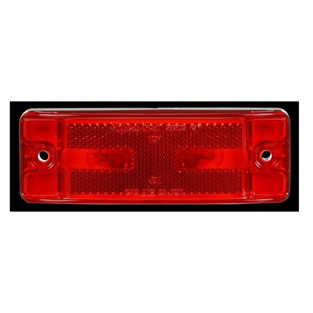 TRUCK-LITE Incandescent, Red Rectangular, 2 Bulb, Marker Clearance Light, Pc, 2 Screw 29203R